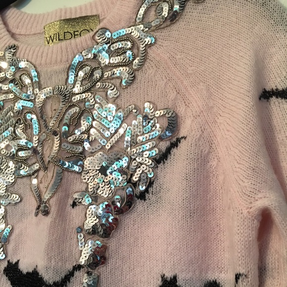 WILDFOX PINK GREAT CATSBY PARTY SWEATER - Picture 3 of 5